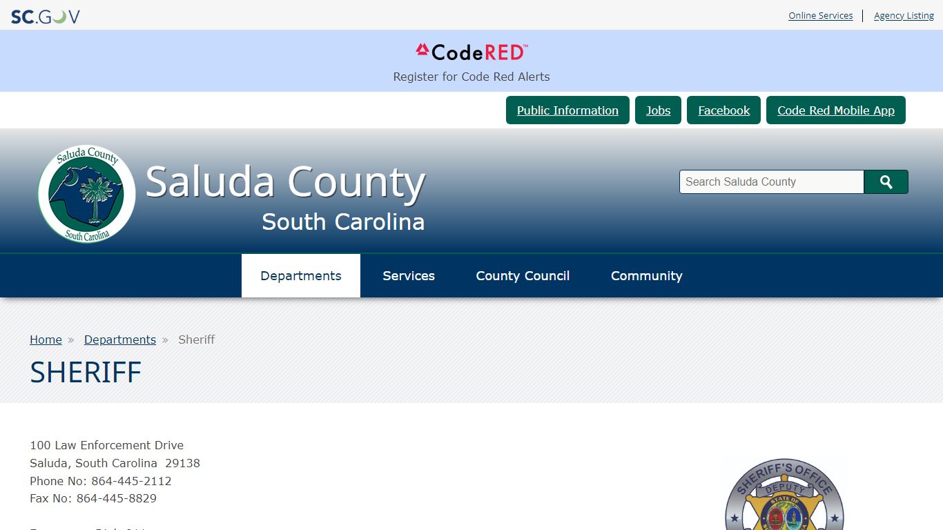 Sheriff | Saluda County