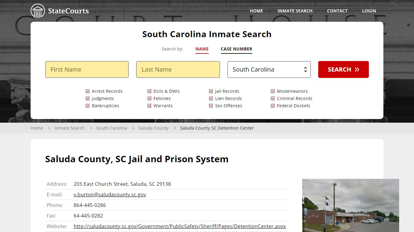 Saluda County, SC Jail and Prison System - State Courts